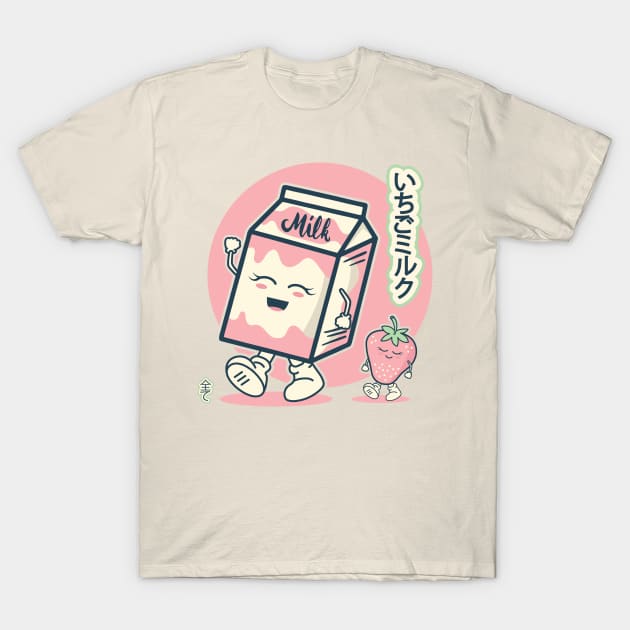 Japanese Strawberry Milk T-Shirt by kolakiss